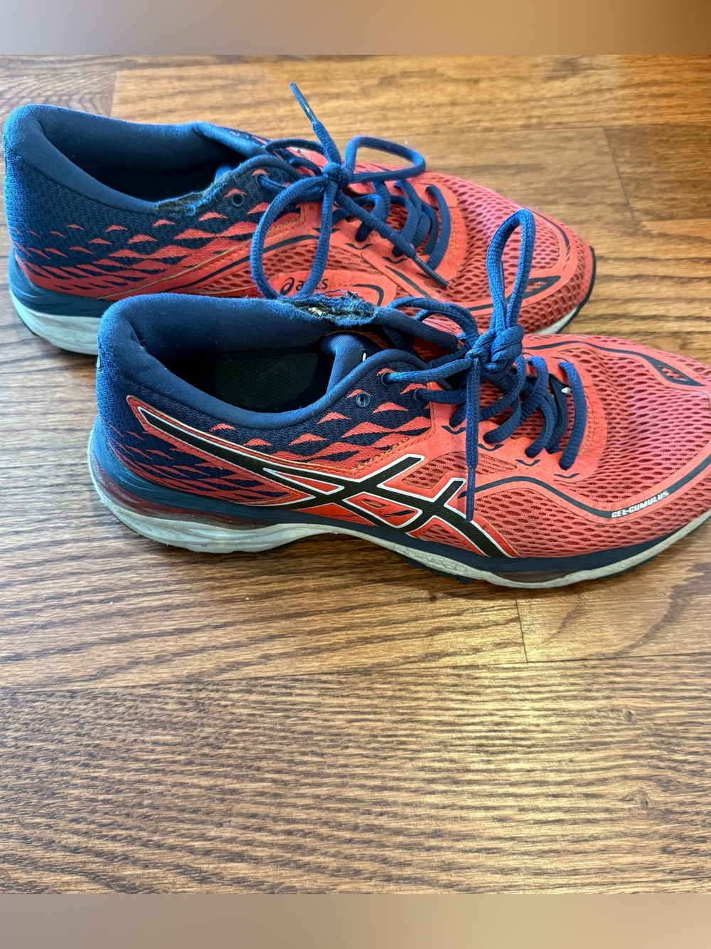 ASICS Gel Cumulus Running Shoes Women’s 8.5 Blue Pink Athletic Sneakers Gym